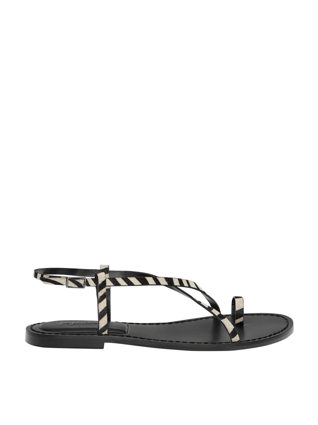 Moudda PULL & BEAR - Sandales Plates Cuir Toe Imprimé Animal Taille 35-36 - Tunisie 1