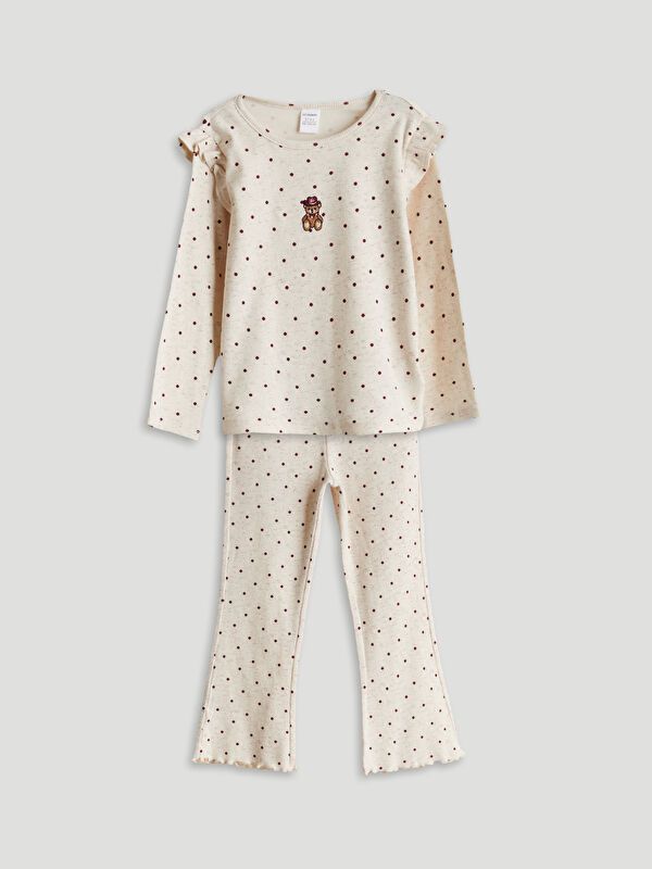 Moudda LC Waikiki - Ensemble jersey Fille Beige melange pr - Tunisie 1