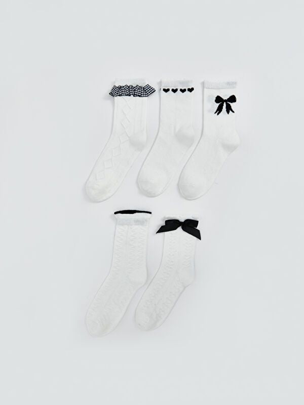 Moudda LC Waikiki - Chaussettes courtes Fille Blanc brillant - Tunisie 1