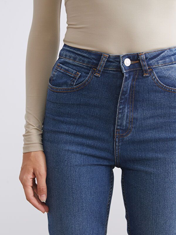 Moudda LC Waikiki - Pantalon jean tissé basique Femme Rodéo noir - Tunisie 3