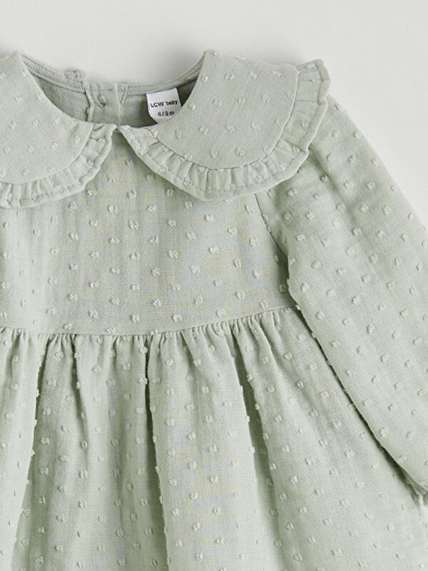 Moudda LC Waikiki - Robe manches courtes en tissu pour Fille couleur Vert terne - Tunisie 4