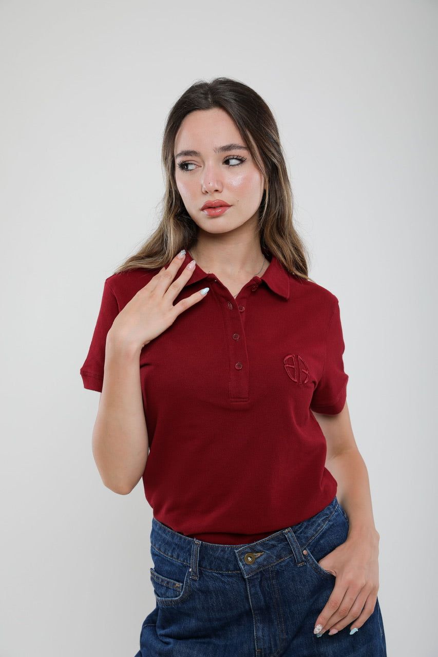 Moudda Billiorich - Polo Femme Slim Fit en Piqué de Coton - Tunisie 2