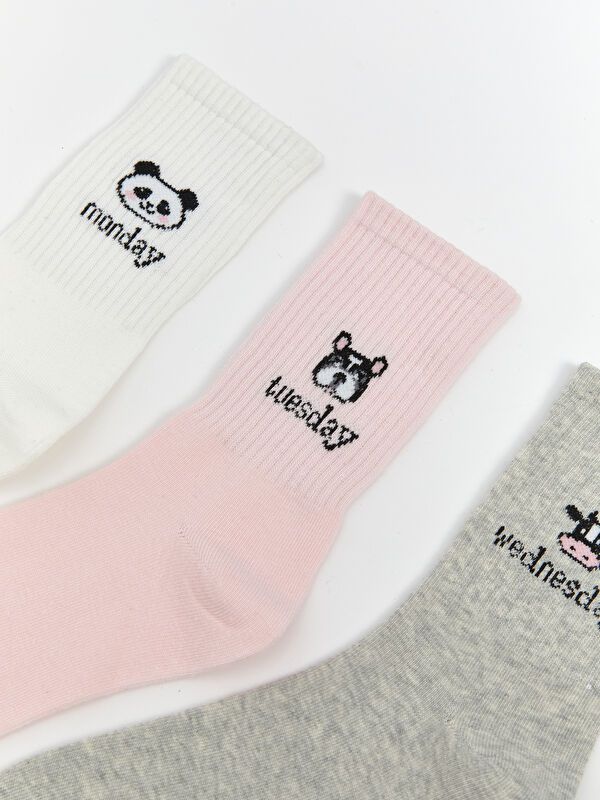 Moudda LC Waikiki - Chaussettes courtes Femme Ecru - Tunisie 2