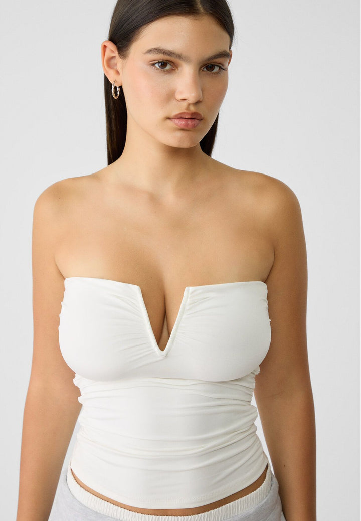 Moudda STRADIVARIUS - Bandeau Froncé Encolure V - Tunisie 4