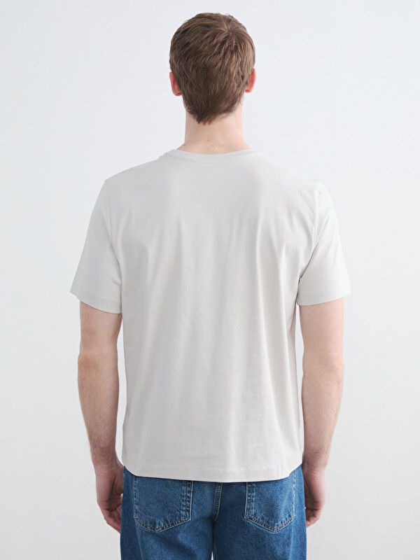 Moudda LC Waikiki - T-shirt imprimé manches courtes en jersey pour Homme couleur Gris clair - Tunisie 4