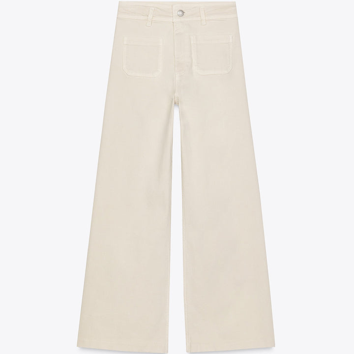 Moudda ZARA - Pantalon Wide Leg - Poches Patch & Gris Pierre - Tunisie 1