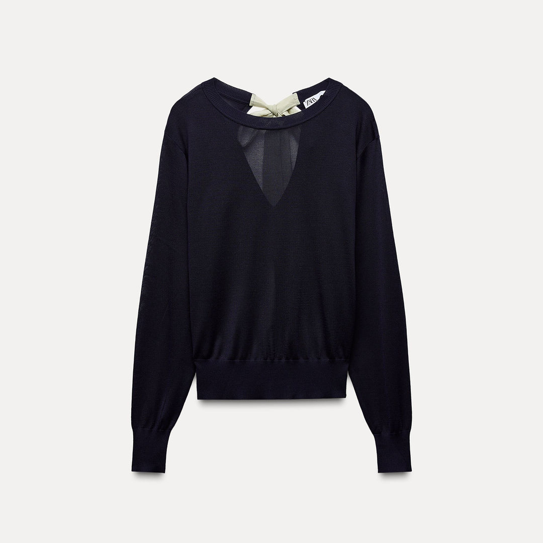 Moudda ZARA - Pull qualité légère dos ouvert et nœud - Tunisie 2