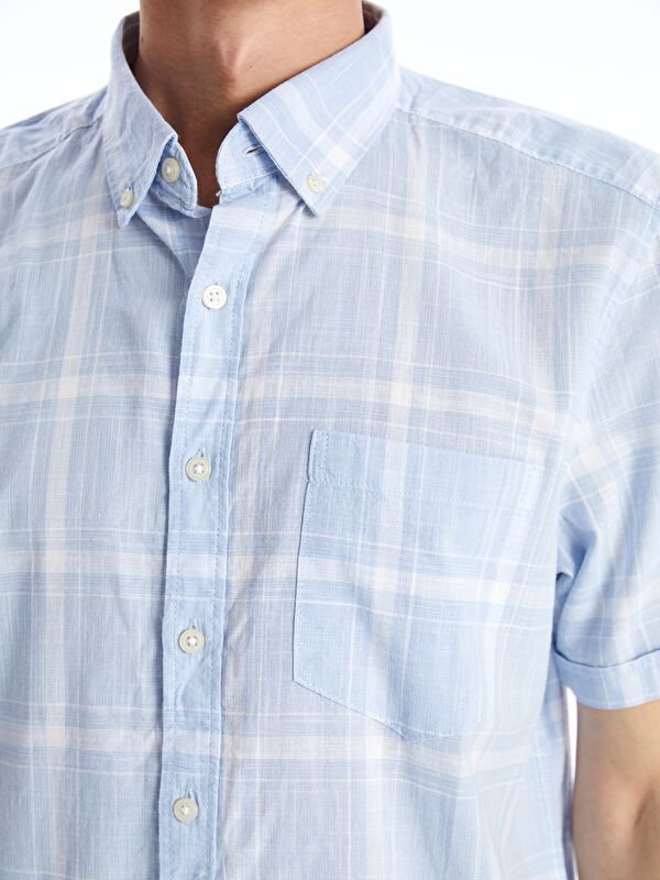 Moudda LC Waikiki - Chemise à carreaux manches courtes en tissu tissé pour Homme - Tunisie 3
