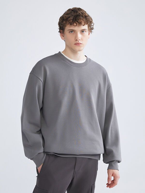 Moudda LC Waikiki - Sweatshirt en jersey Homme Gris foncé - Tunisie 1