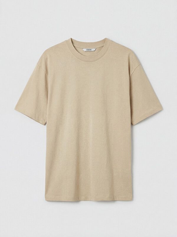 Moudda LC Waikiki - T-shirt basique manches courtes en jersey pour Homme couleur  Beige - Tunisie 1