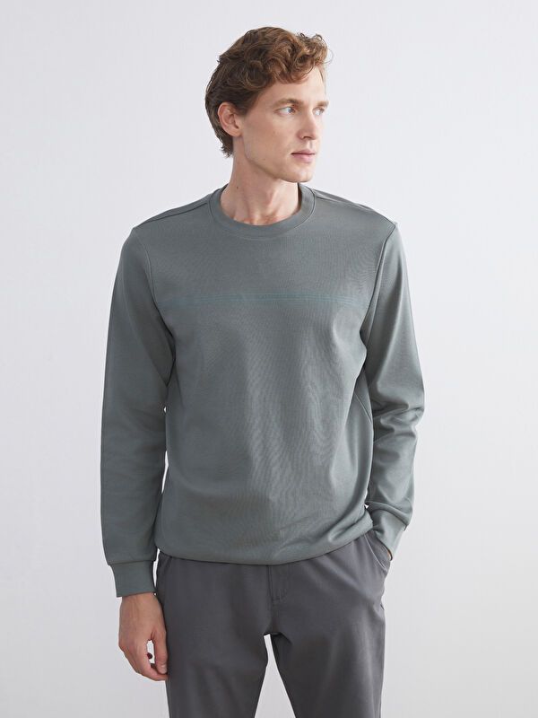 Moudda LC Waikiki - Sweat-shirt basique en jersey imprimé pour Hommes - Tunisie 1