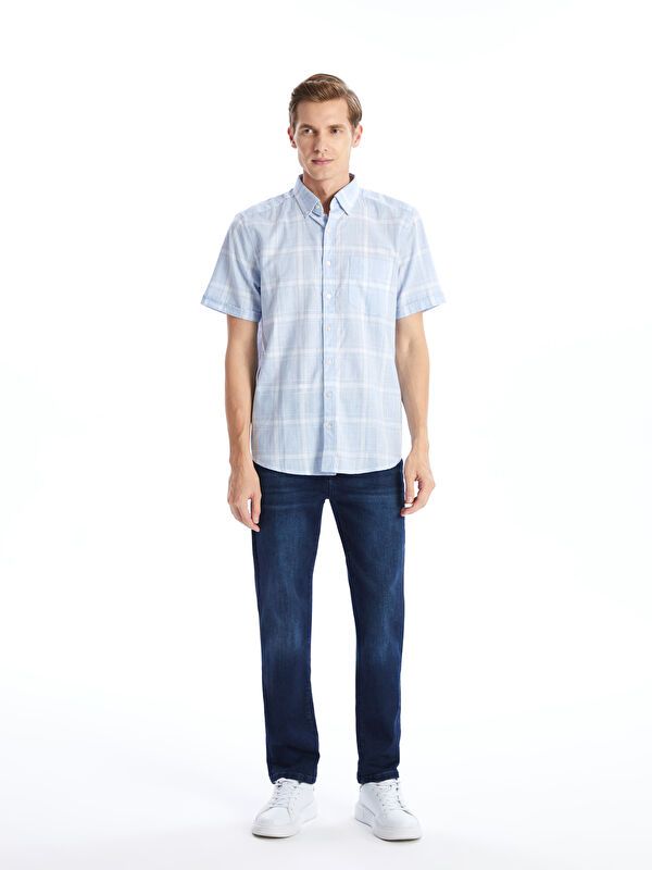 Moudda LC Waikiki - Chemise à carreaux manches courtes en tissu tissé pour Homme - Tunisie 2