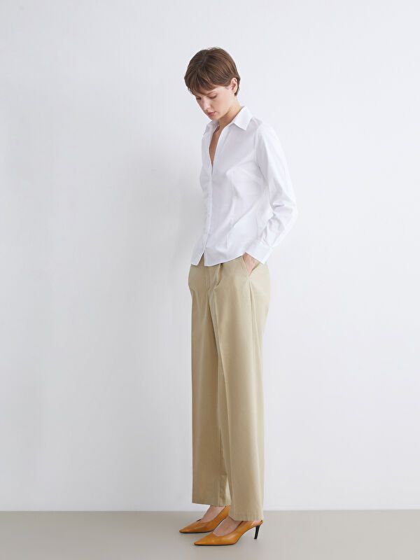 Moudda LC Waikiki - Chemise tissée manches longues Femme Buxe blanc - Tunisie 2