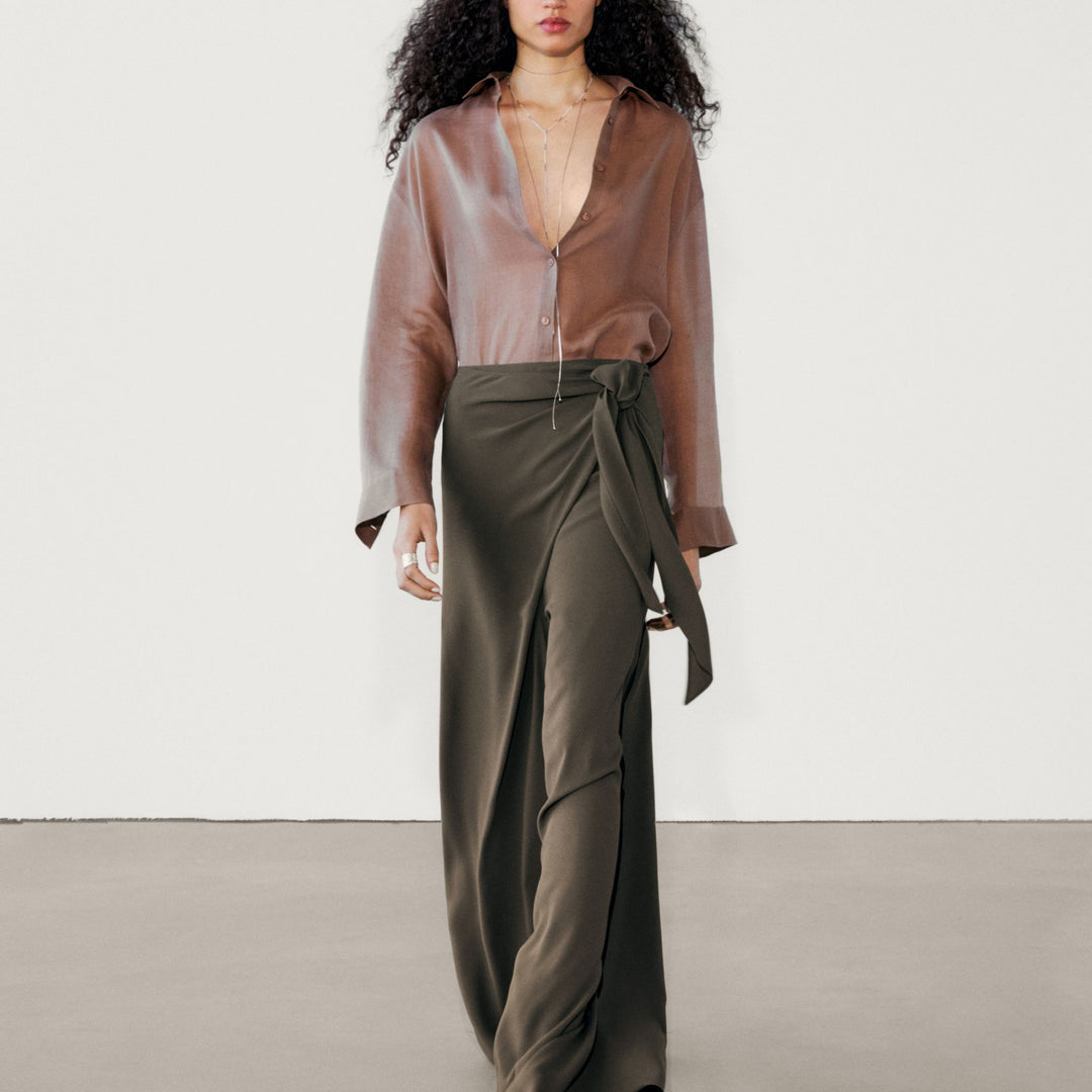 Moudda Massimo Dutti - Pantalon paréo détail taille - Tunisie 1