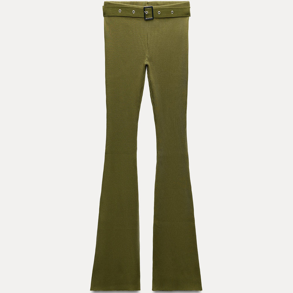 Moudda ZARA - Pantalon Évasé Côtelé à Ceinture - Tunisie 2