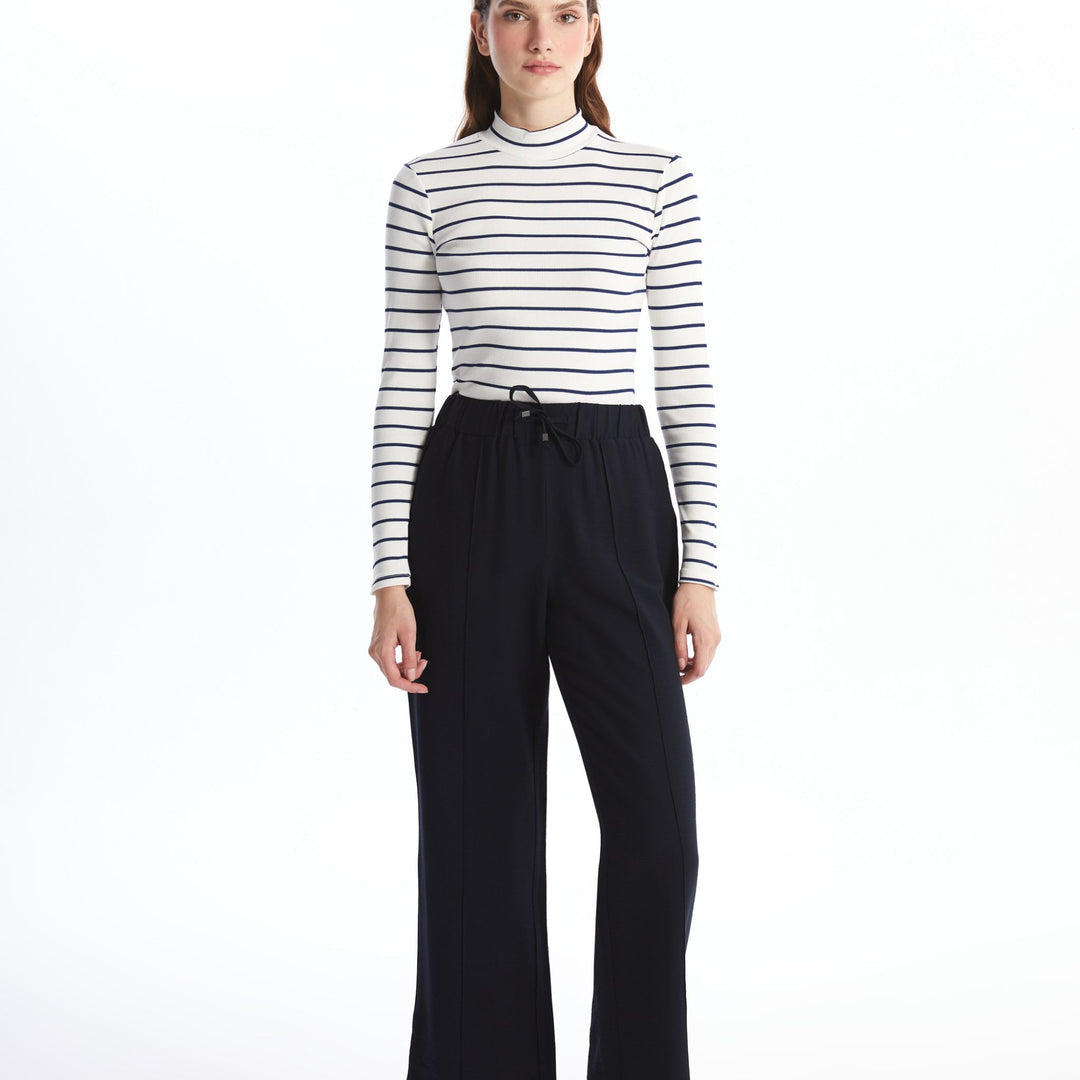 Moudda LC Waikiki - Body jersey manches longues Femme Rayures marine - Tunisie 2