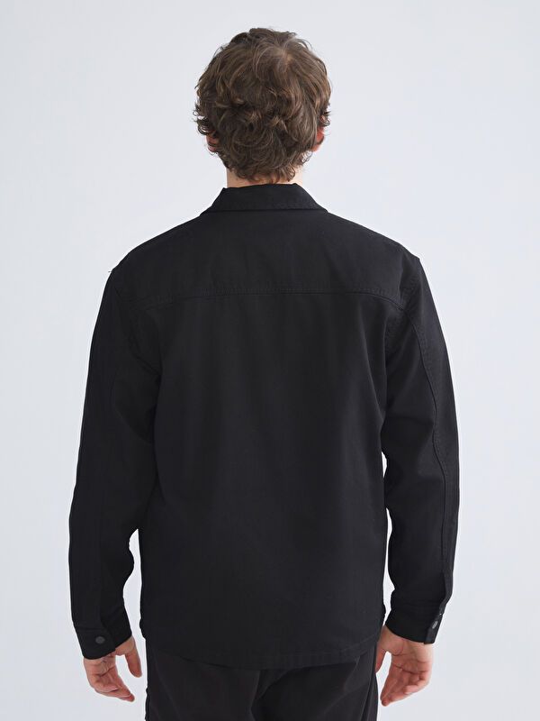 Moudda LC Waikiki - Veste-chemise tissée Homme Noir - Tunisie 4