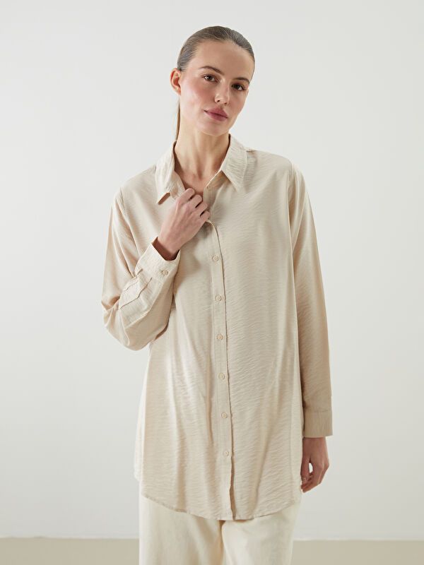 Moudda LC Waikiki - Tunique à manches longues Femme Beige clair - Tunisie 1