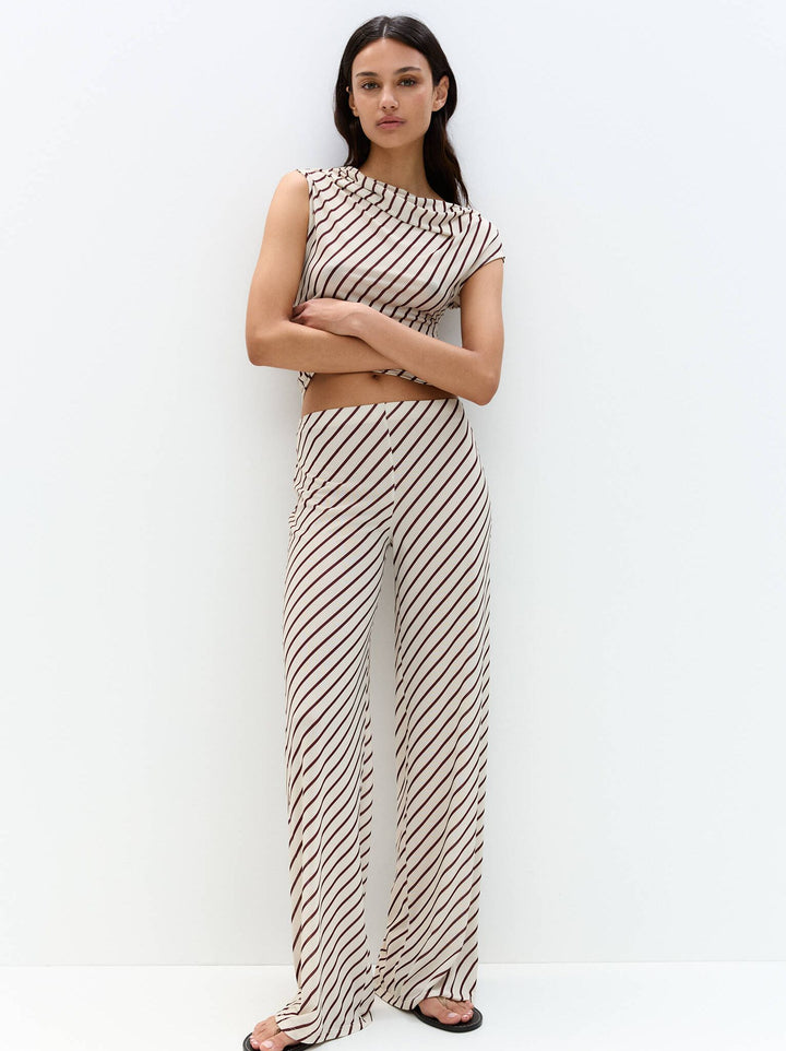 Moudda PULL & BEAR - Pantalon Droit - Rayures - Tunisie 2