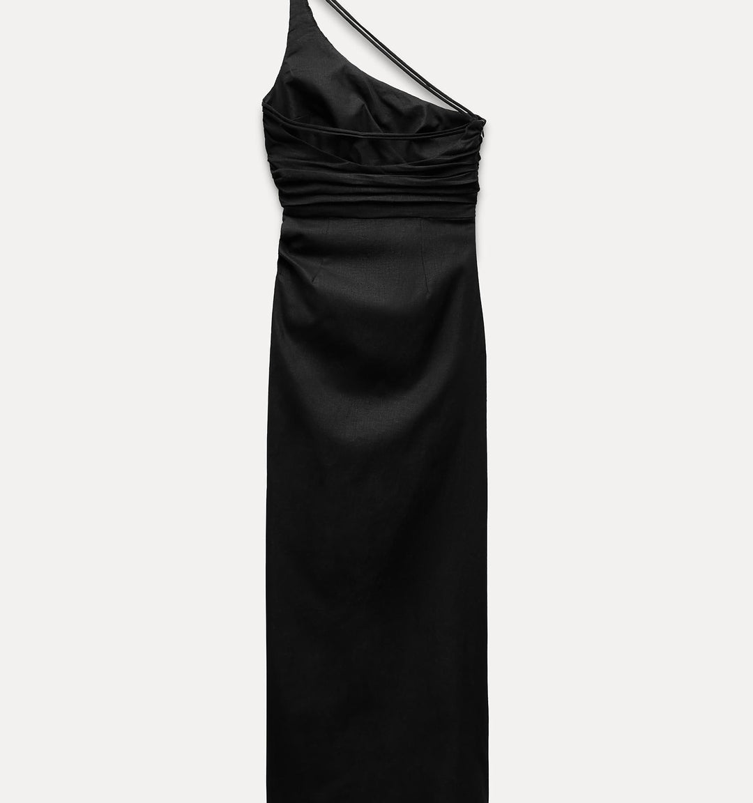 Moudda ZARA - Robe mi-longue en lin asymétrique drapée - Tunisie 1