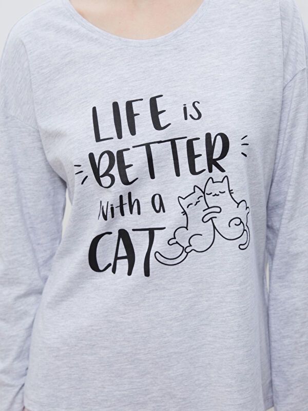 Moudda LC Waikiki - Pyjama en jersey à manches longues pour Femmes - Tunisie 3