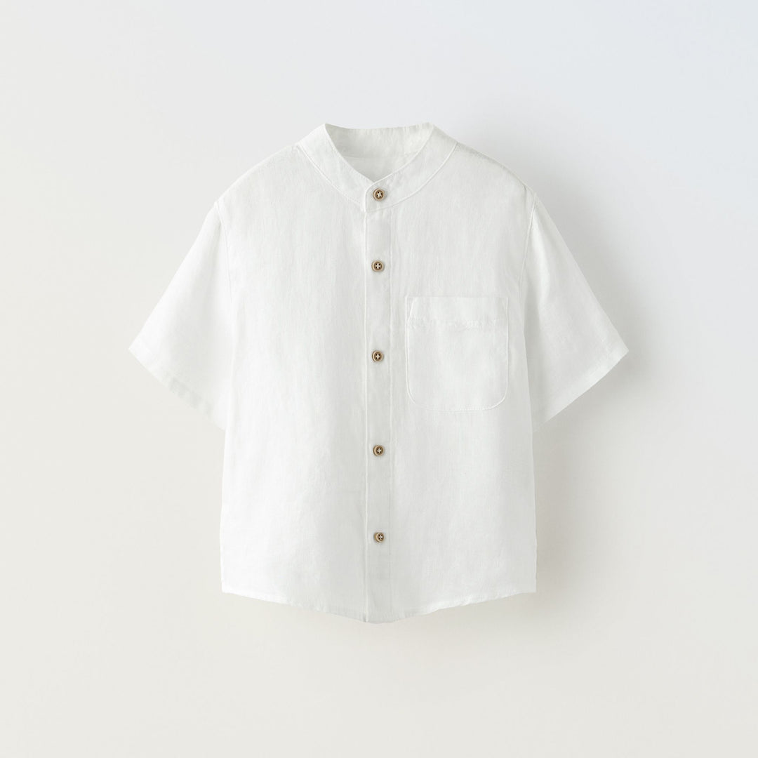 Moudda ZARA - Chemise lin manches courtes crudo - Tunisie 1