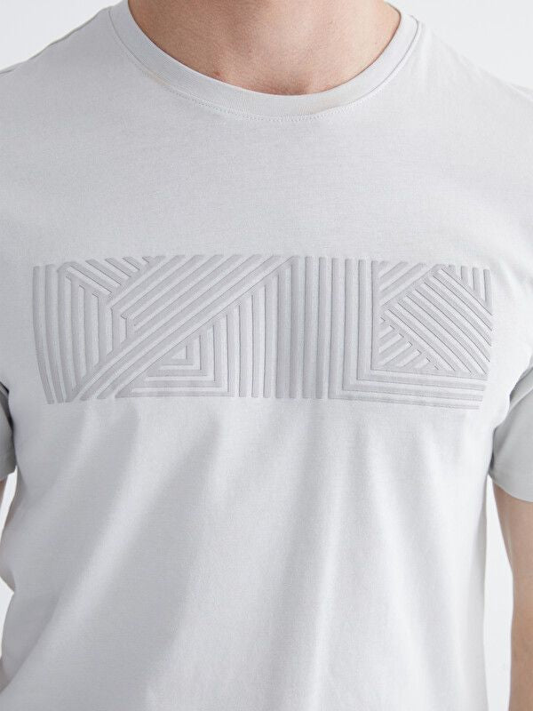 Moudda LC Waikiki - T-shirt imprimé manches courtes en jersey pour Homme couleur Gris clair - Tunisie 3