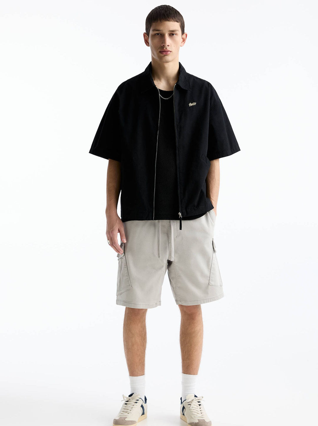 Moudda PULL & BEAR - Bermuda Cargo Devant Poche Soft Knit Basique - Tunisie 4