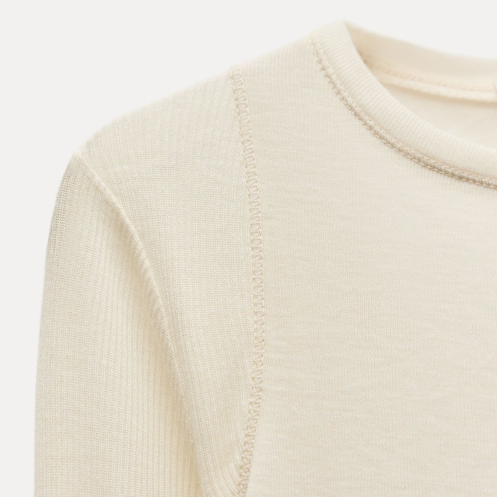 Moudda ZARA - T-shirt bi-matière col rond manches longues - Tunisie 3