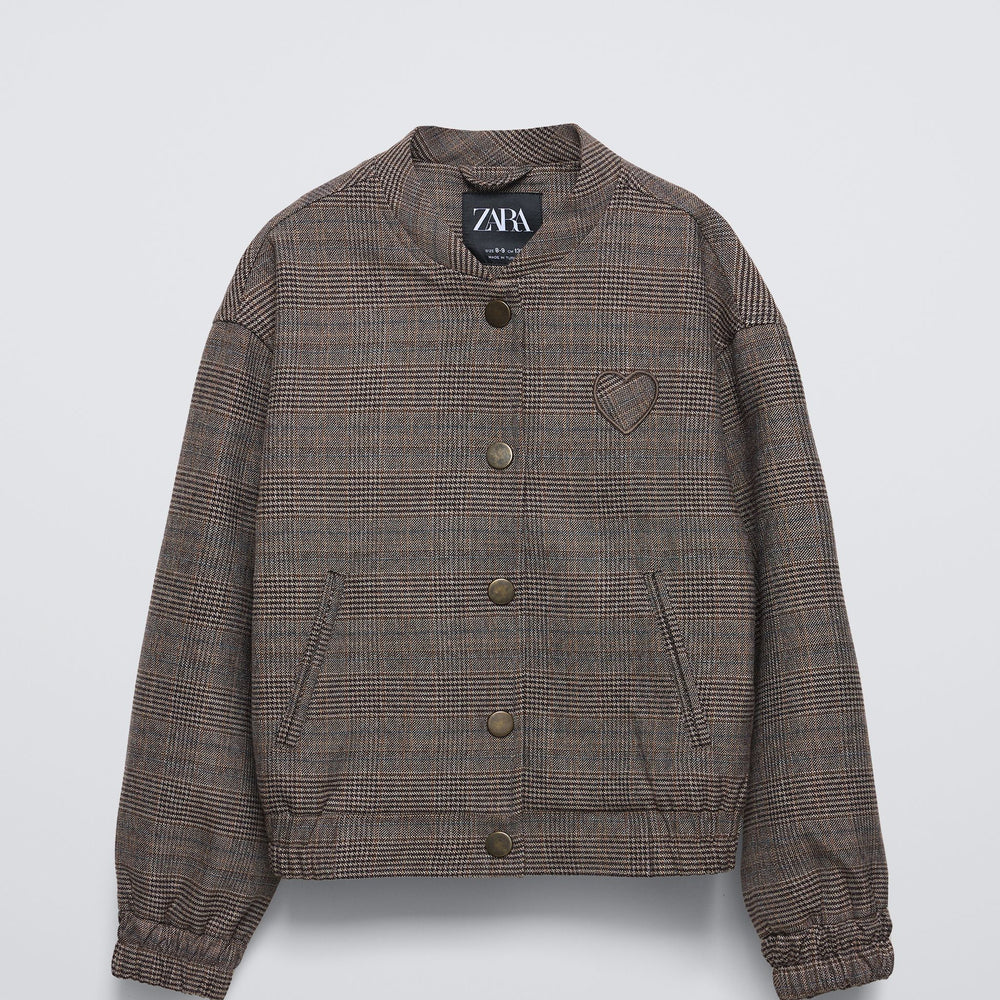 Moudda ZARA - Veste bomber fille à carreaux patch cœur - Tunisie 2