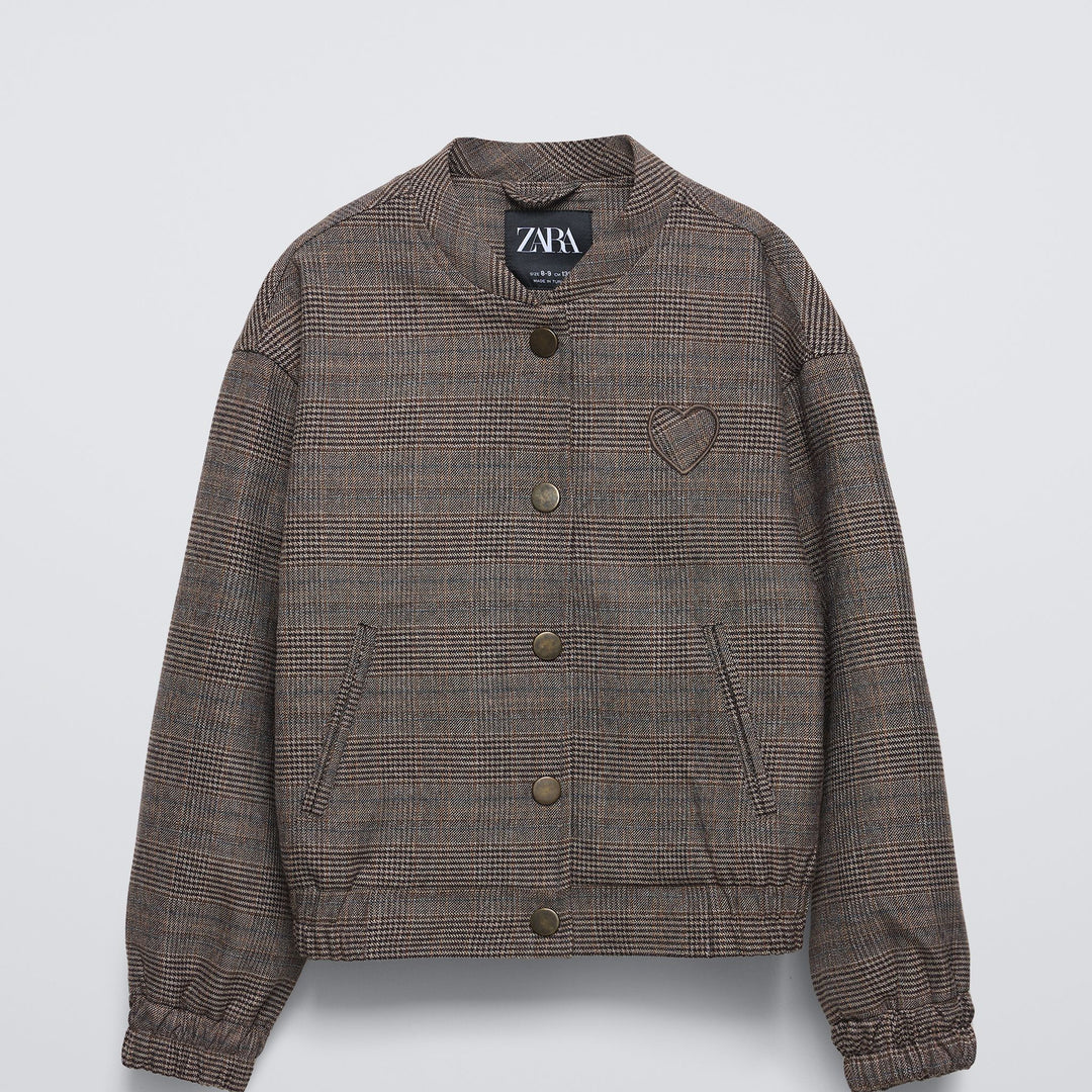 Moudda ZARA - Veste bomber fille à carreaux patch cœur - Tunisie 2