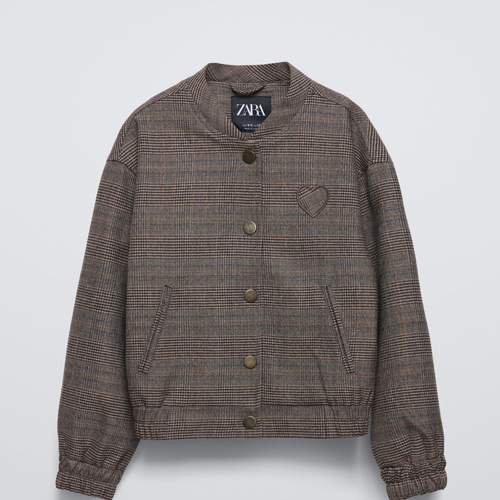 Moudda ZARA - Veste bomber fille à carreaux patch cœur - Tunisie 2