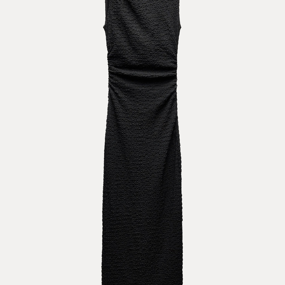 Moudda ZARA - Robe longue texturée, nœud à l’épaule - Tunisie 2