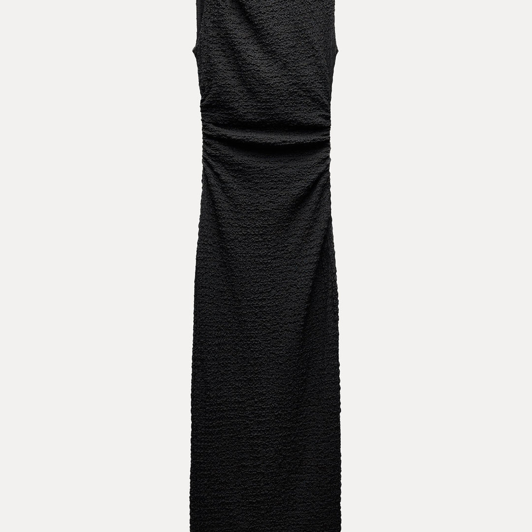 Moudda ZARA - Robe longue texturée, nœud à l’épaule - Tunisie 2