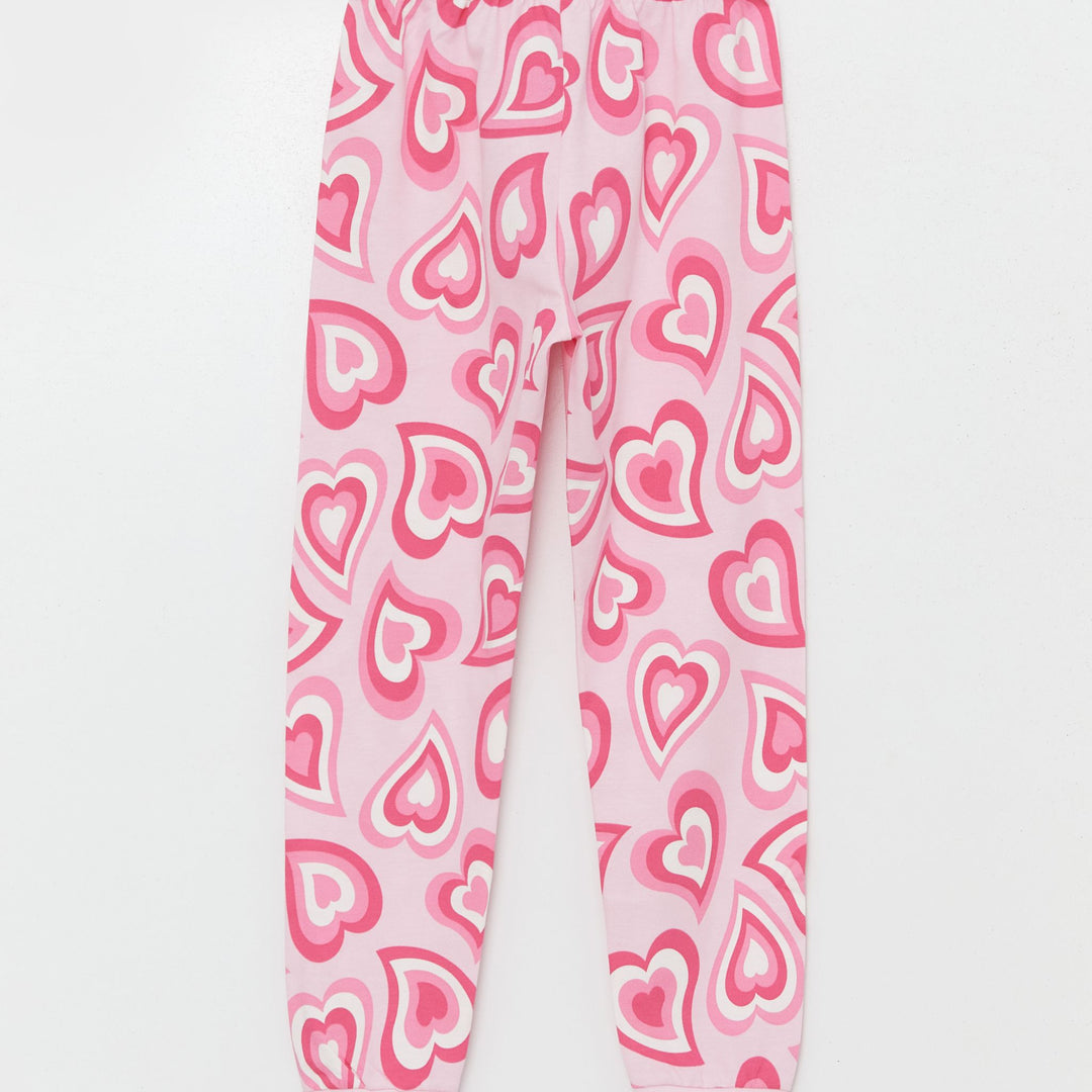 Moudda LC Waikiki - Pyjama en jersey manches longues moyen Fille Imprimé rose - Tunisie 5