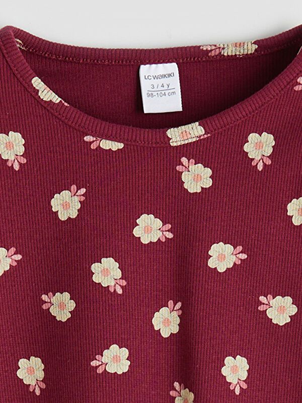 Moudda LC Waikiki - Body en jersey manches longues Fille Bordeaux léger p - Tunisie 3