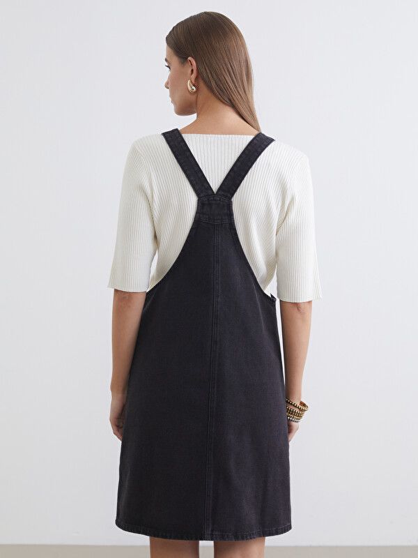 Moudda LC Waikiki - Robe maternité en jean manches courtes pour Femme couleur Rodeo noir - Tunisie 4