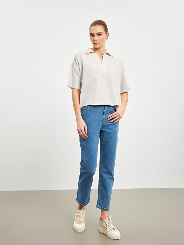 Moudda LC Waikiki - Chemise tissée à manches courtes pour Femmes - Tunisie 2