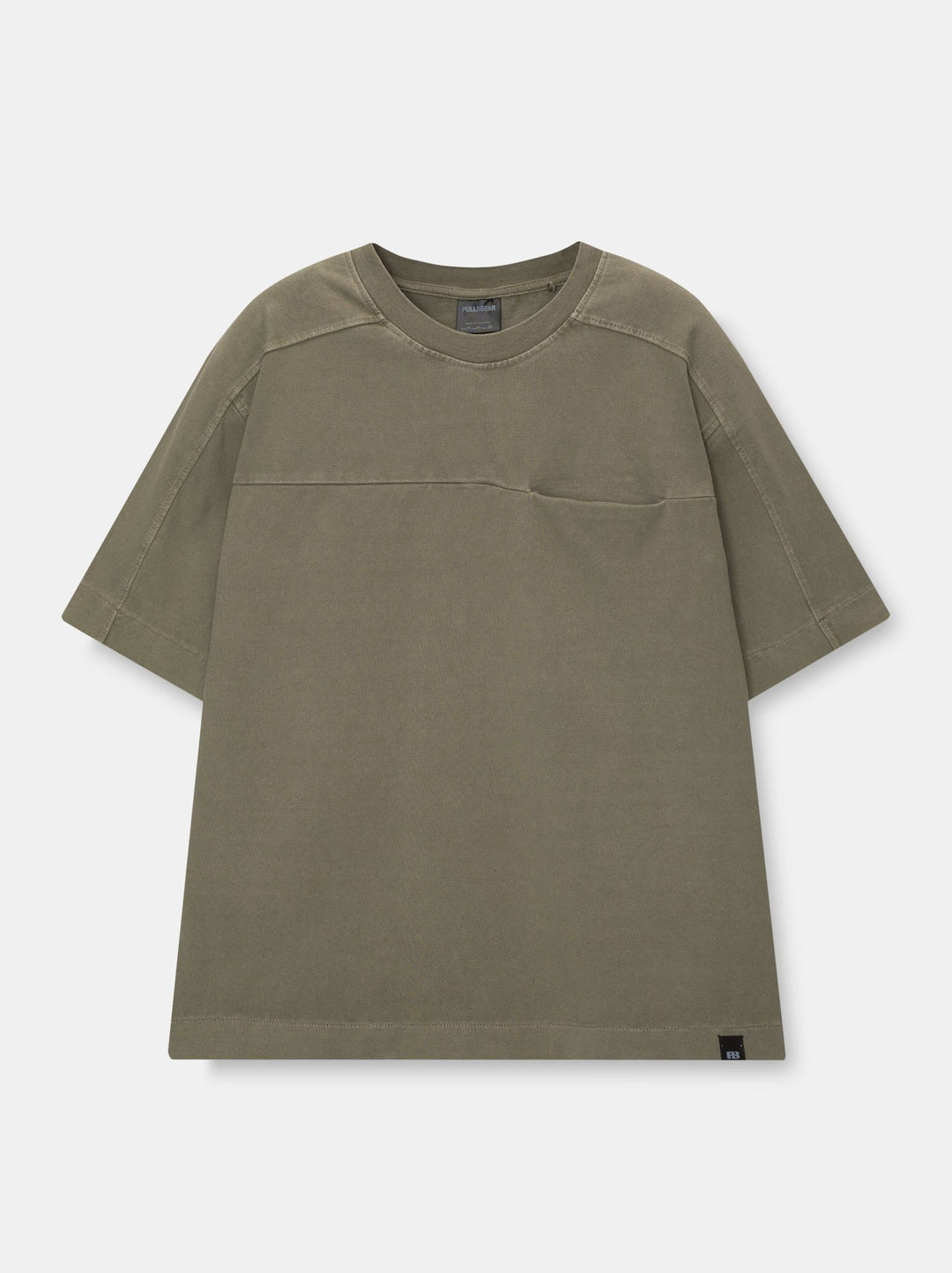 Moudda PULL & BEAR - T-Shirt Demi-Manches Lavé Coupes Boxy Fit Détail Poche - Tunisie 1