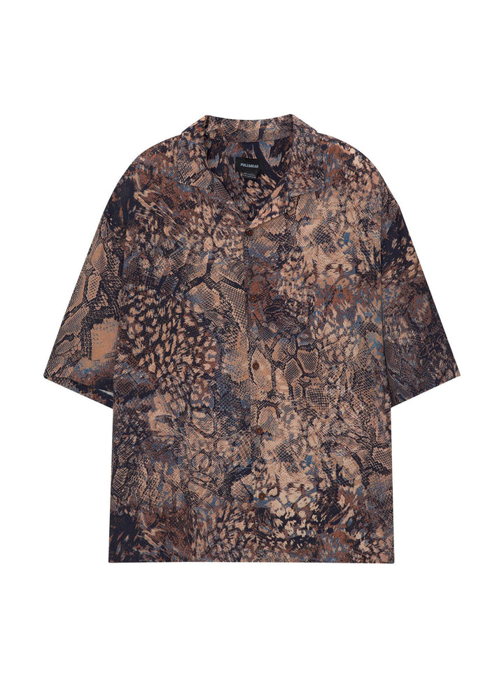 Moudda PULL & BEAR - Chemise Demi-Manches Imprimé Cobra Skin - Tunisie 2