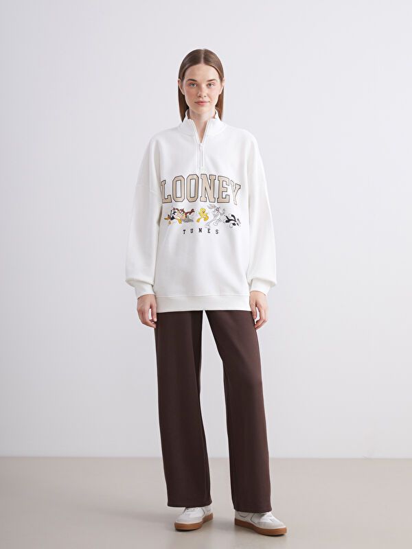 Moudda LC Waikiki - Sweatshirt en jersey sous licence Femme Beige clair - Tunisie 2