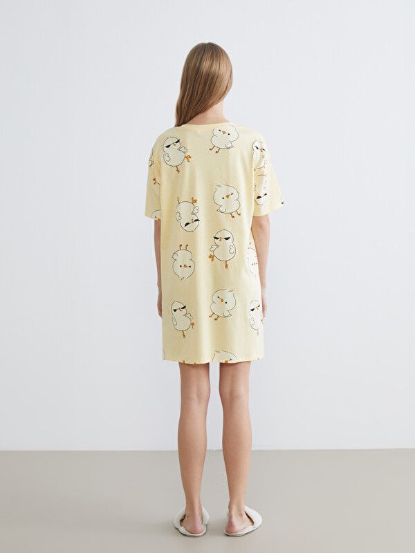 Moudda LC Waikiki - Chemise de nuit pour Femme couleur Jaune clair imprimé - Tunisie 4
