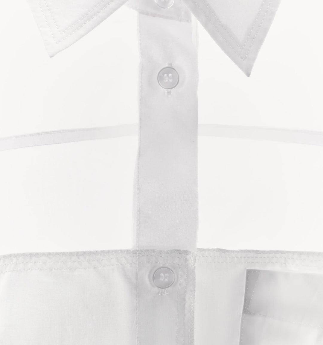 Moudda ZARA - Chemise oversized combinée organza/popeline détail tunnel - Tunisie 3