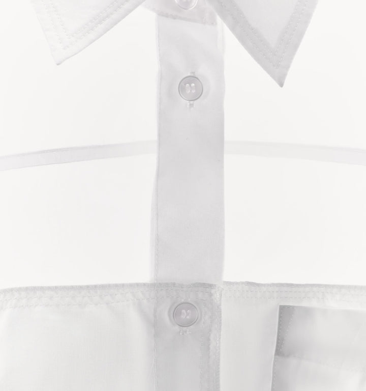 Moudda ZARA - Chemise oversized combinée organza/popeline détail tunnel - Tunisie 3