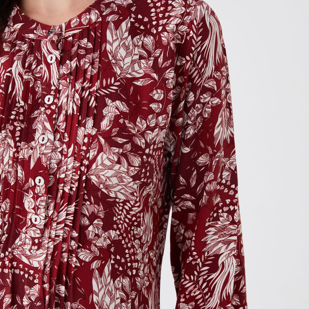 Moudda LC Waikiki - Robe tissée manches longues Femme Imprimé en rouge - Tunisie 3