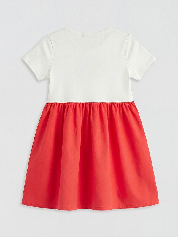 Moudda LC Waikiki - Robe manches courtes en jersey pour Fille couleur Écru - Tunisie 2