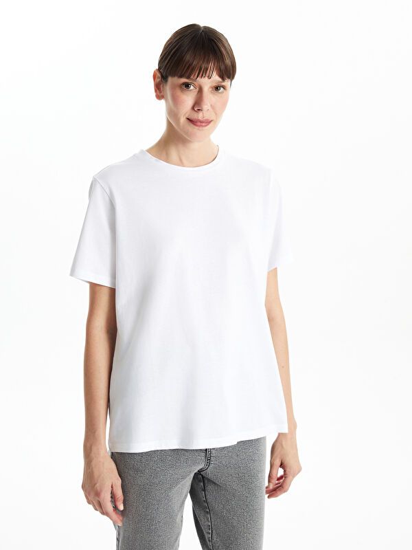 Moudda LC Waikiki - Body jersey manches courtes Femme Buxe blanc - Tunisie 1