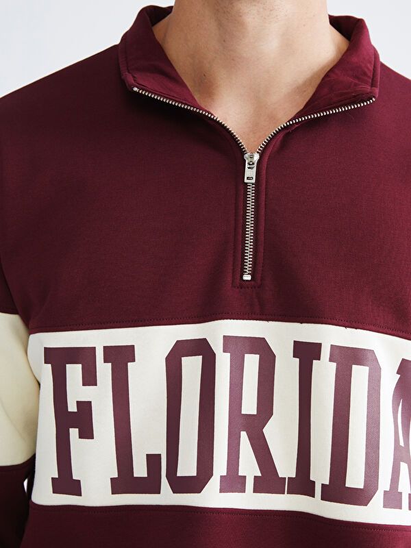 Moudda LC Waikiki - Sweatshirt en jersey couleur Bordeaux pour hommes - Tunisie 3