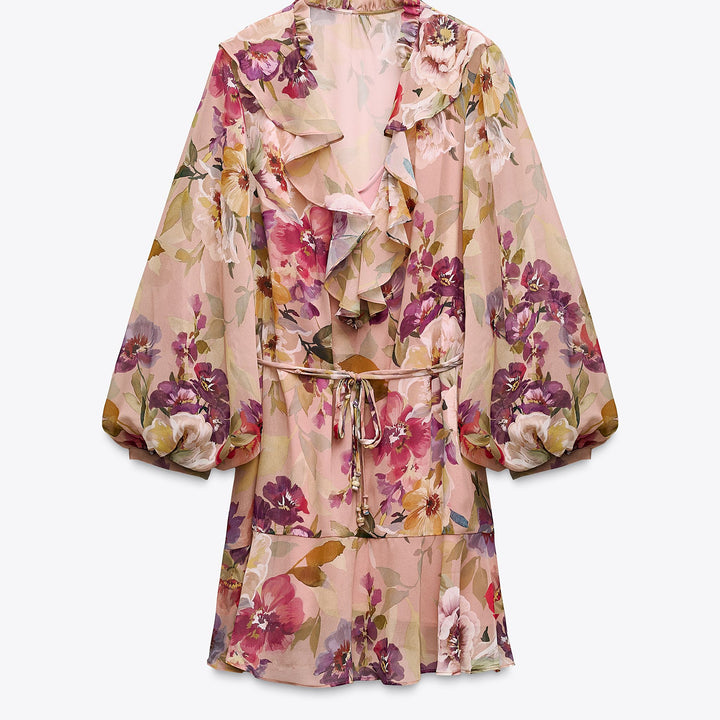 Moudda ZARA - Robe Mini - Volant & Imprimé Floral - Tunisie 1