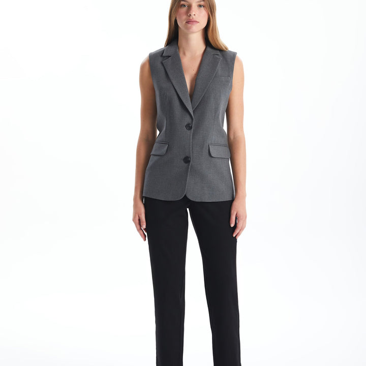 Moudda LC Waikiki - Pantalon tissé épais Femme Noir - Tunisie 1